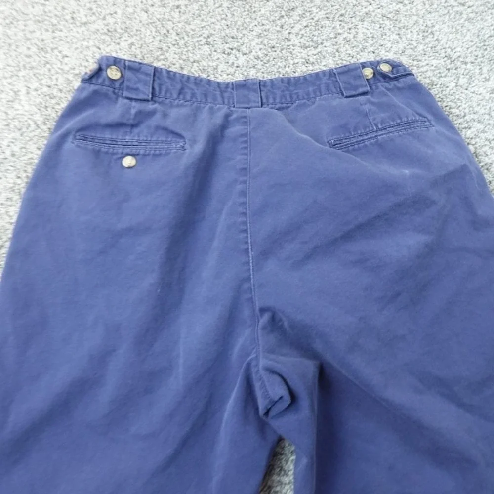 VTG Lacoste Shorts Mens 34 Blue Chino Pleated‎ Preppy Tennis Golf Casual 80s 90s